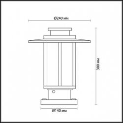 Наземный низкий светильник Odeon Light Mito 4047/1B