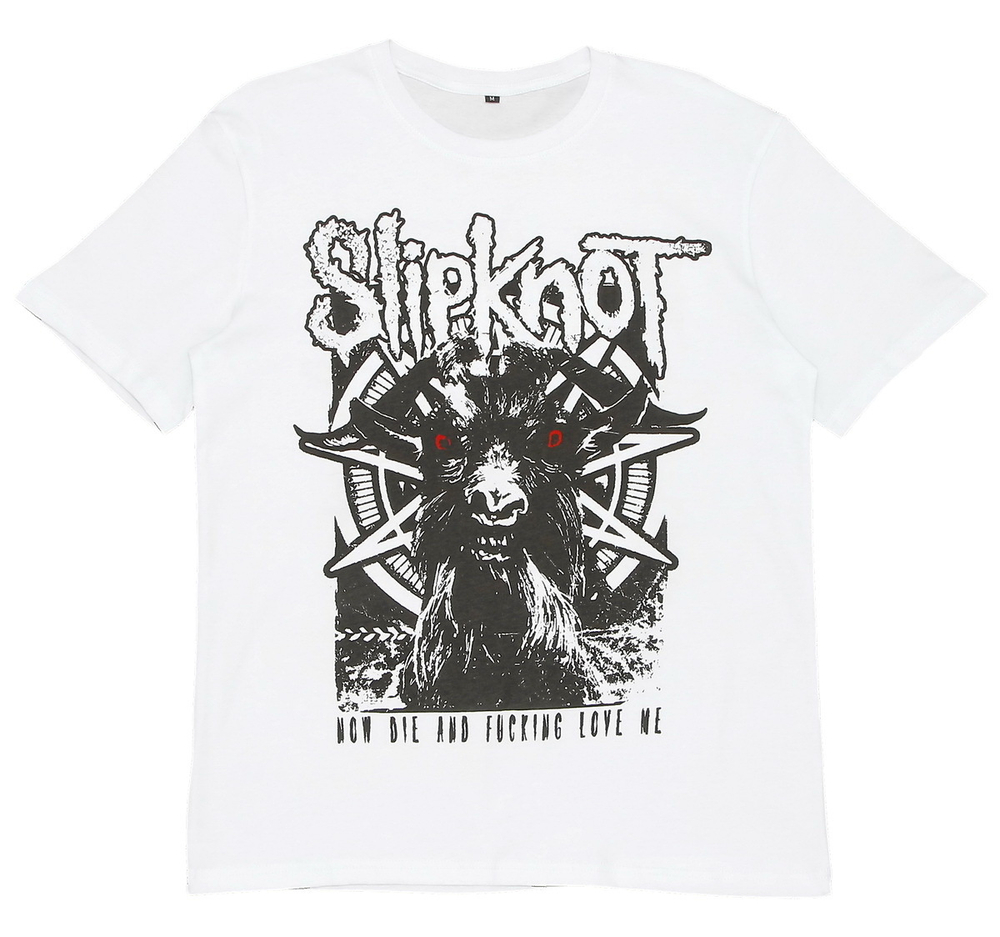 Футболка черная с коротким рукавом группы Slipknot