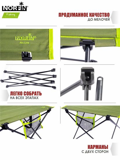 Стол складной NORFIN Luoma Compact NF ALU 57X45