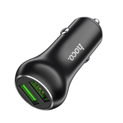 Разделитель автомобильный Hoco Z37 Sharp speed dual port QC3.0 car charger (2USB: 3.6V-6.5V &amp; 3A) Черный