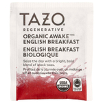 TAZO, Regenerative, черный чай, органический чай для пробуждения, английский завтрак, 16 чайных пакетиков, 40 г (1,4 унции)