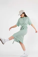 Платье Рубашка FOS Вискоза Зеленое