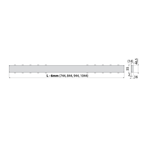 Решетка для душевого лотка Alcadrain Optimal под кладку плитки для APZ12 (TILE-550)