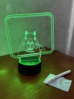 Подарочный набор светильник ночник с маркером детский /настольный/ для рисования Капибара