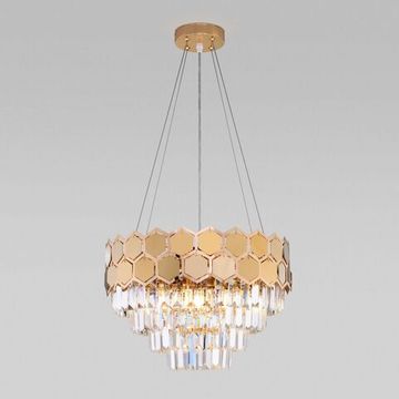 10124/5 / подвесной светильник / золото/прозрачный хрусталь Strotskis