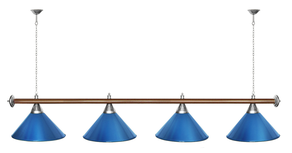 Лампа STARTBILLIARDS 4 пл. (плафоны зеленые,штанга золотая,фурнитура золото)