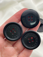 Пуговицы ДГ черные на прокол крупные