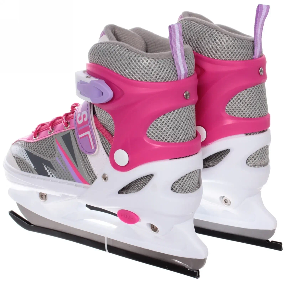 Коньки раздвижные, ледовые с роликовым блоком Sportage FIT109 Dual (размер 34-38)