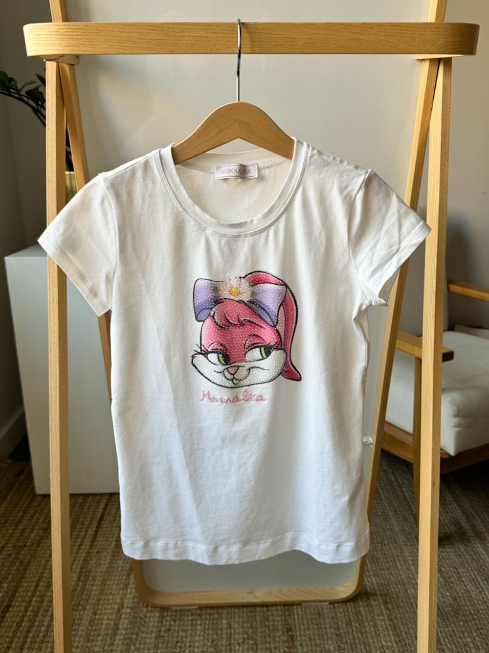 Хлопковая футболка Monnalisa, 140