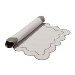 Салфетка под приборы с контрастным кантом серого цвета из коллекции Trendy Ruffles, 35х45 см