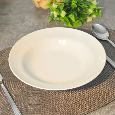 Тарелка 240мм глубокая форма Идиллия Без деколи 500мл