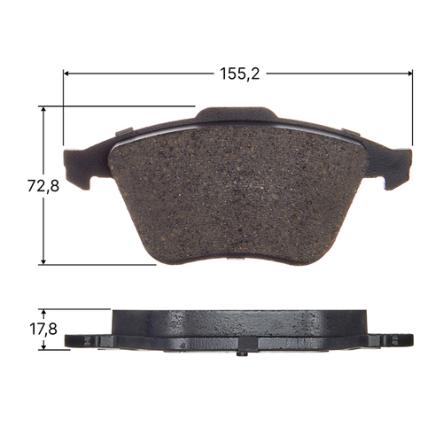 Колодки тормозные дисковые Avantech передние (противоскрипная пластина в компл.) AV1215