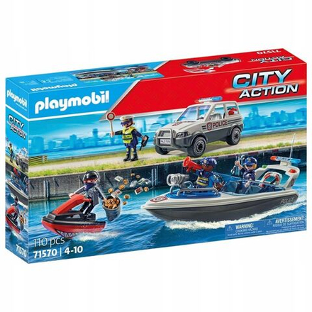 Конструктор Playmobil City Action - Городская полицейская погоня на воде - Плеймобиль 71570