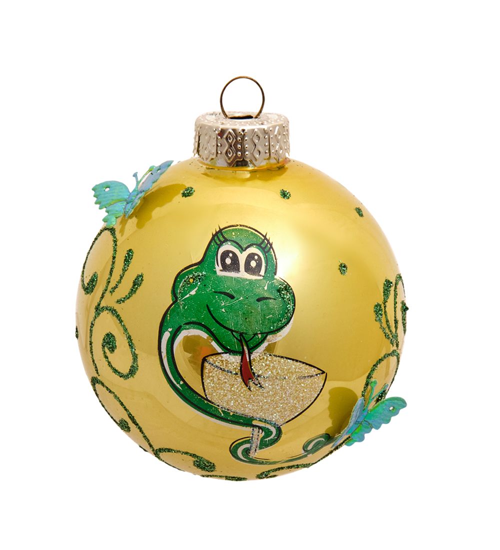 Элита НФШ-1621/1 Ел.украшение Шар «Змея с рюмкой» 65 мм