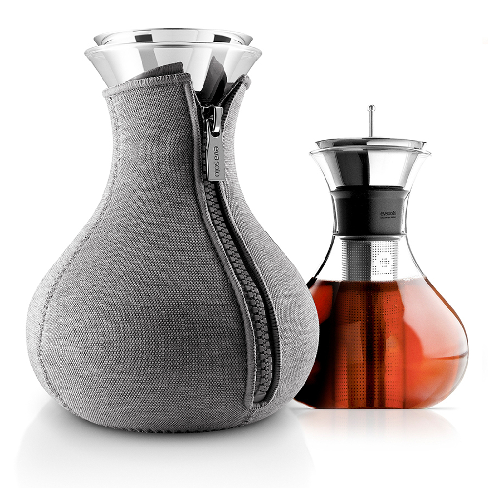 Чайник заварочный tea maker в неопреновом текстурном чехле, 1 л, темно-серый