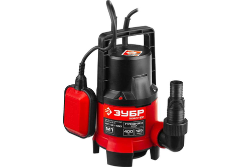 Дренажный насос ЗУБР 400 Вт для грязной воды НПГ-М1-400
