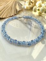 Колье из бисера "Змейка" ручной работы с камнем Гранат (гроссуляр)