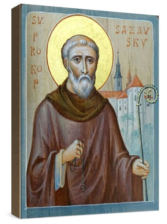 Прокопий Сазавский (рукописная икона)