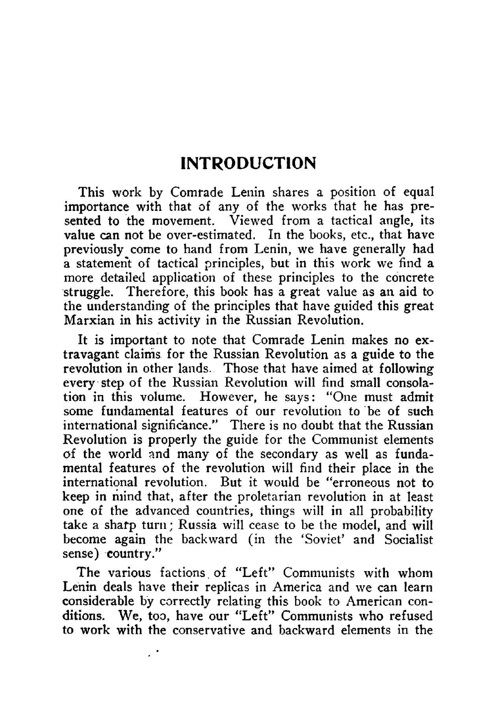 "Left Wing" Communism. An Infantile Disorder | Vladimir Ilich Lenin