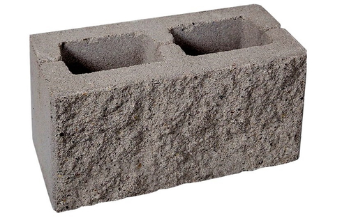 Блок колотый 3-сторонний 390х190х188 мм серый