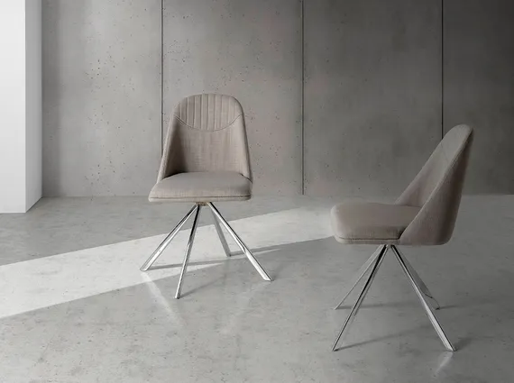 Крутящийся стул Espacio Malva, серый