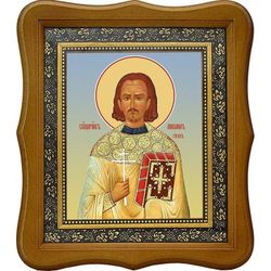 Михаил Гусев священномученик пресвитер. Икона на холсте.