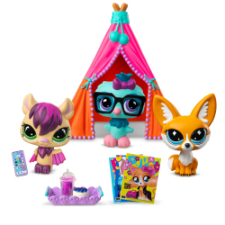 Littlest Pet Shop - Вечеринка в пижамах Набор с тремя животными 3-ПАК + аксессуары LPS01037