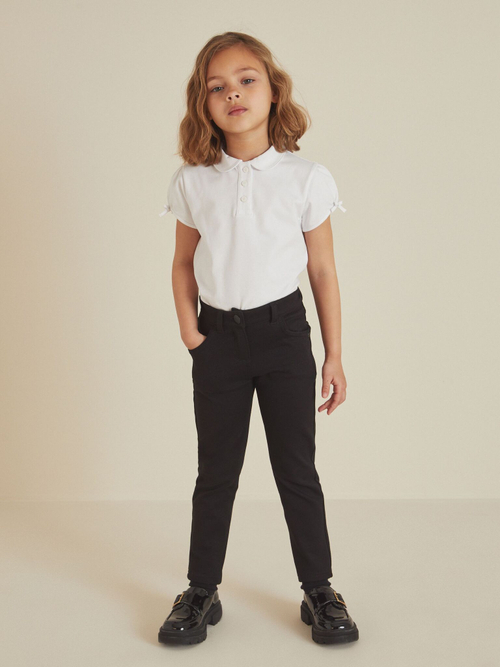 Брюки школьные скинни для девочки Next 101-342, Черный