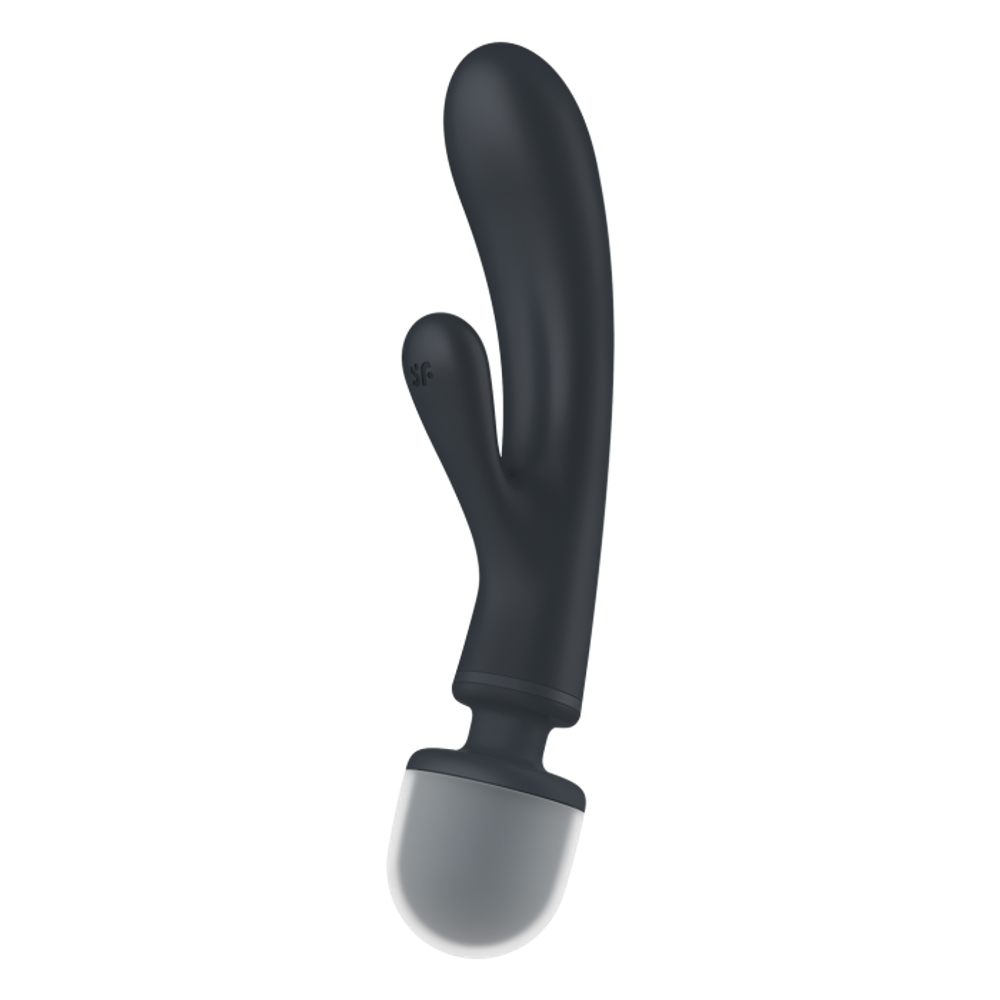 Вибратор-ванд 2 в 1 Satisfyer Triple Lover серый