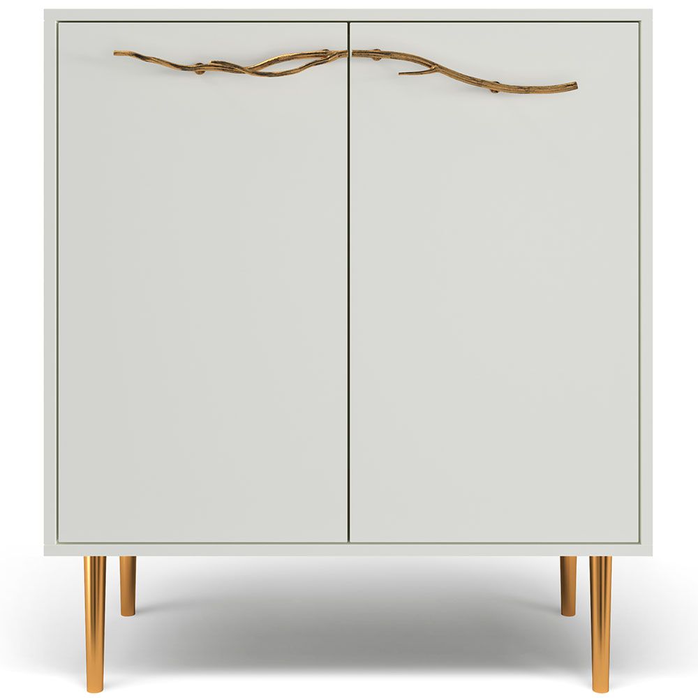 Комод Арт Колор matte Стайл Голд с 2 полками Белый опал матовый