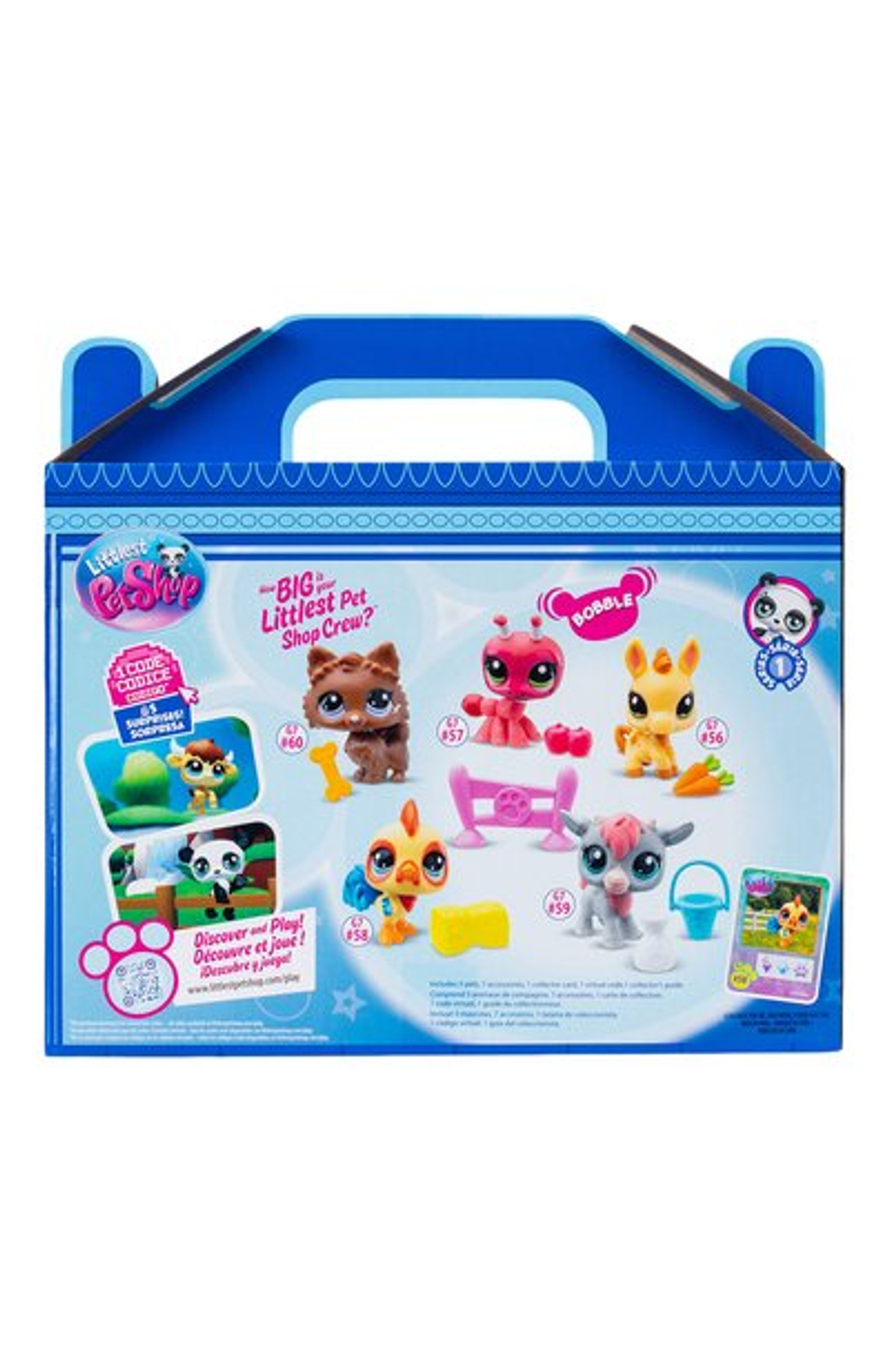 Набор Ферма пять фигурок мини-животных с аксесс