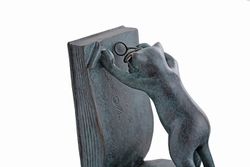 Держатели для книг "Читающие коты" зеленые