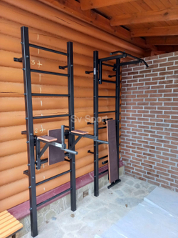 Монтаж уличной шведской стенки Sv Sport (2 вертикальных столба)