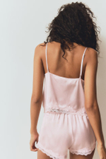 Пижама из атласа с кружевной тесьмой - H&M