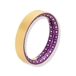 Кольцо с сиреневой эмалью, R0177-22/1