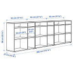 Комбинация для хранения - VIHALS  IKEA/ ВИХАЛС ИКЕА, 286х37х90 см, серый