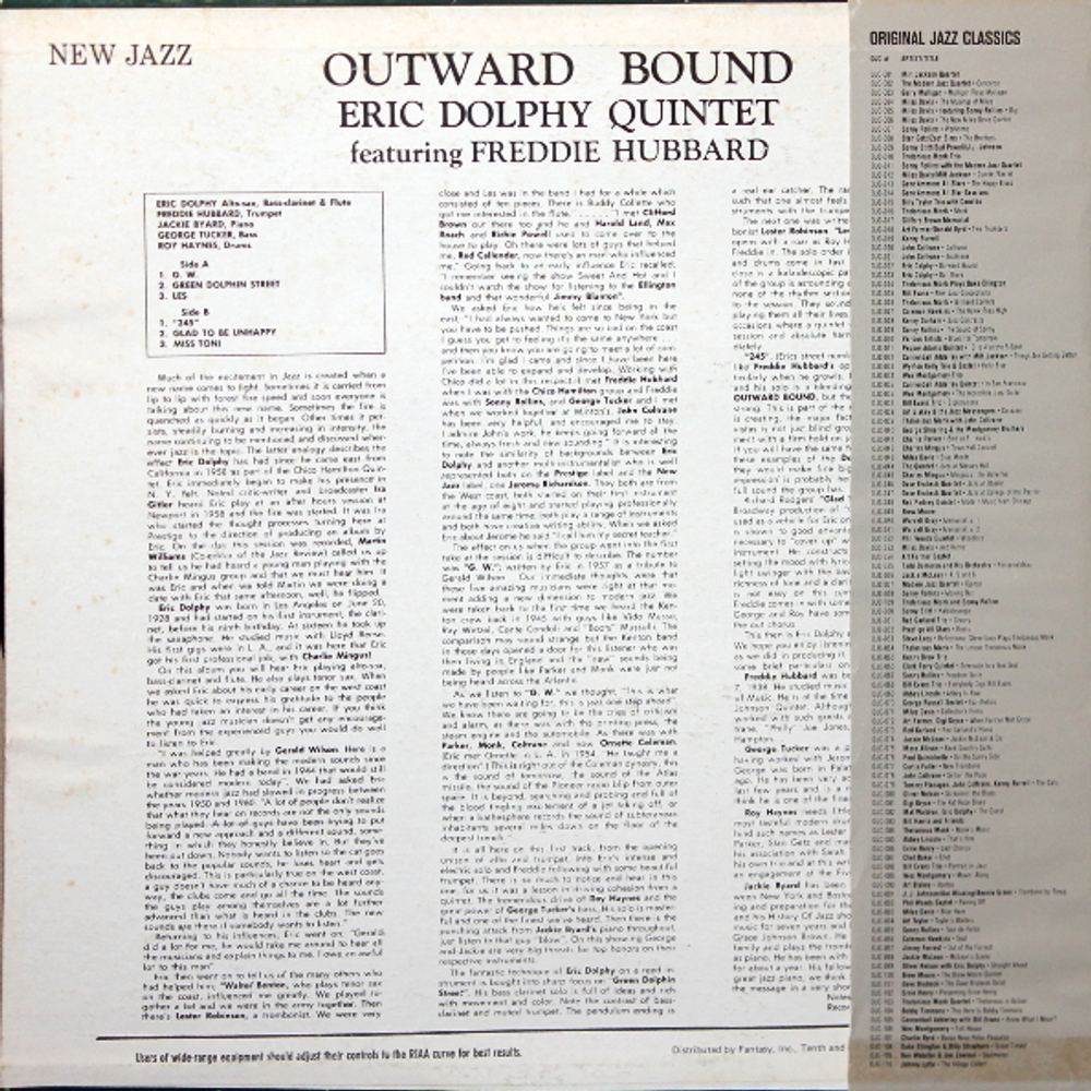 Eric Dolphy Quintet / Outward Bound (LP)