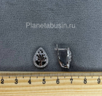 Швензы люкс (Корея) пара с микроцирконами 0493