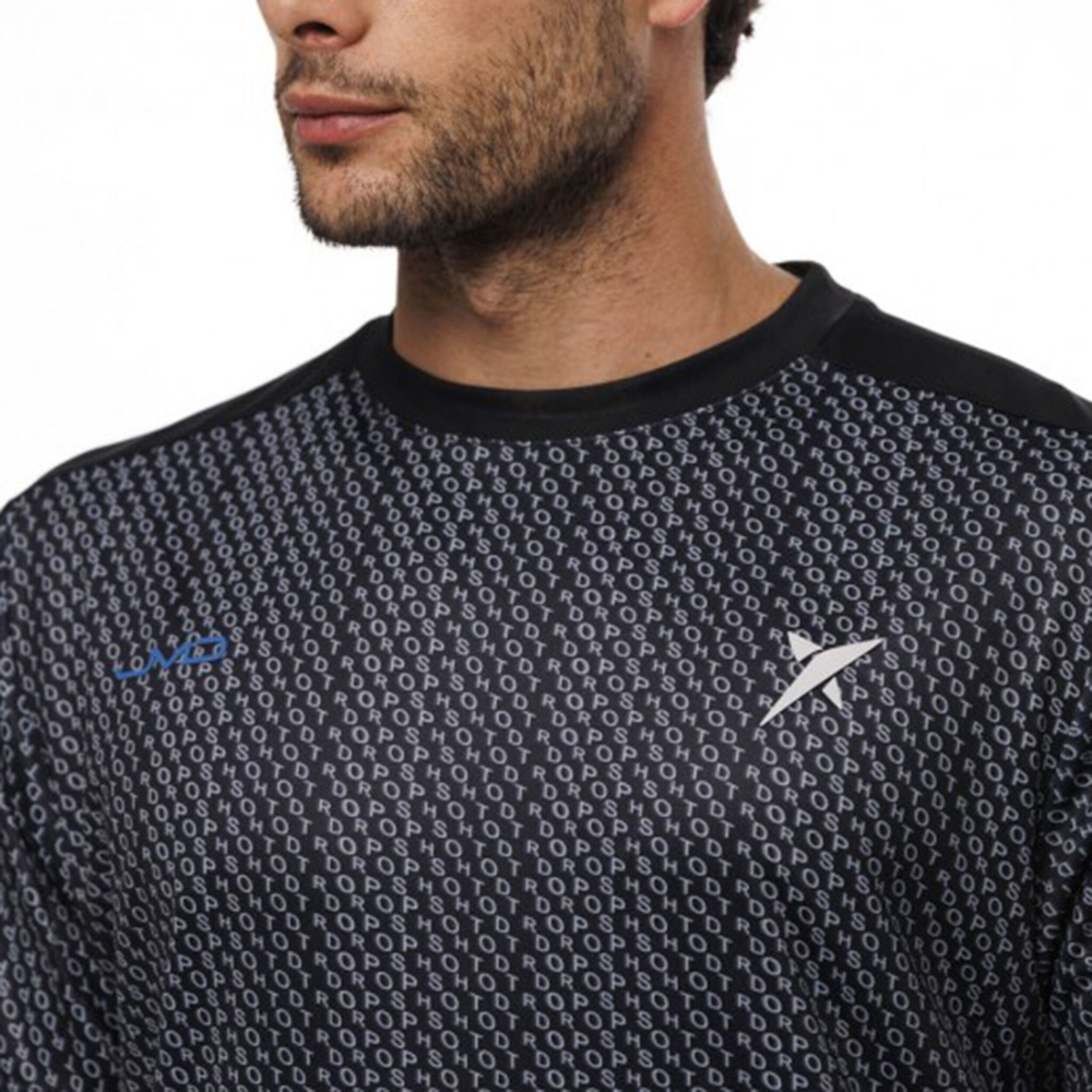 Мужское теннисное поло Drop Shot Anacor JMD T-Shirt Men - Black