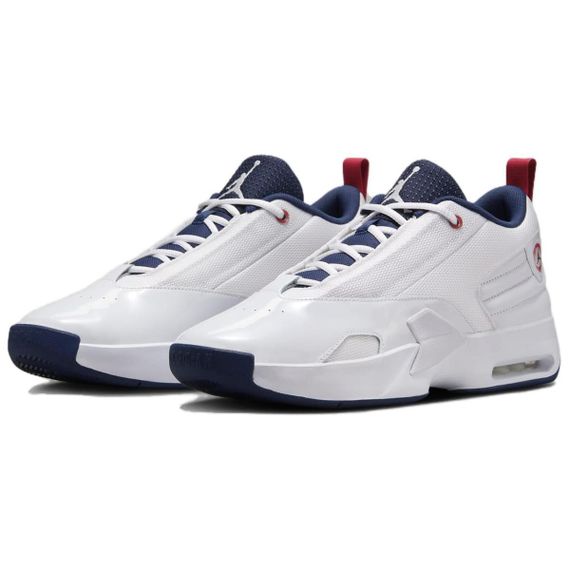 Jordan Max Aura 6 Повседневная обувь Низкий верх Белый/Командный красный/Полночь Морской синий Мужская