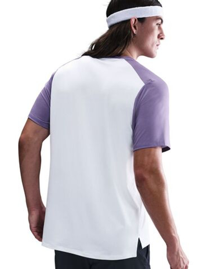 Теннисная футболка Nike Court Advantage Printed - dusty amethyst/white/black