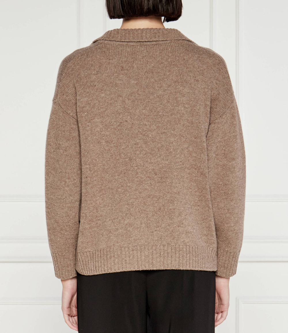 Хлопковый свитер Weekend MaxMara - коричневый(253661526)