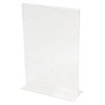 Подставка настольная для рекламных материалов ВЕРТИКАЛЬНАЯ (210х297 мм), А4, двусторонняя, BRAUBERG, 290423