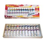 Краски акриловые художественные "Ладога", НАБОР 12 цветов по 18 мл, в тубах, 2241008