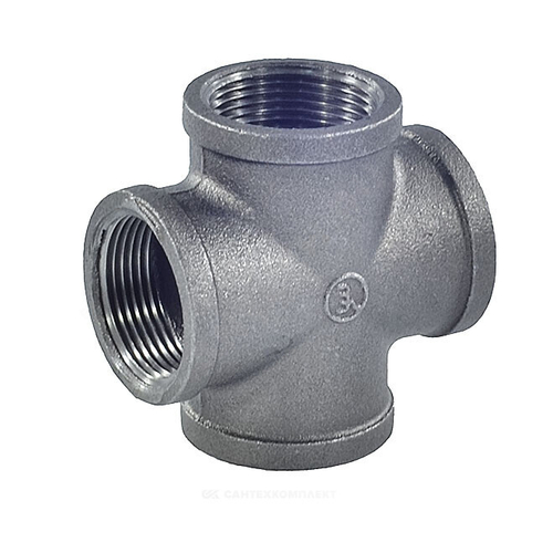 Крест прямой чугун Ду 40 (1 1/2") ВР/ВР Fittex PLUS