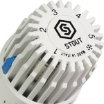 Головка термостатическая STOUT - M30x1.5 (регулировка 6-28°C, цвет белый)