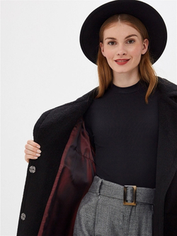 Пальто женское тедди чебурашка, SilverFox (арт. S956cz)