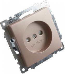 Розетка без заземления и со шторкой, без рамки Stekker Катрин 39595