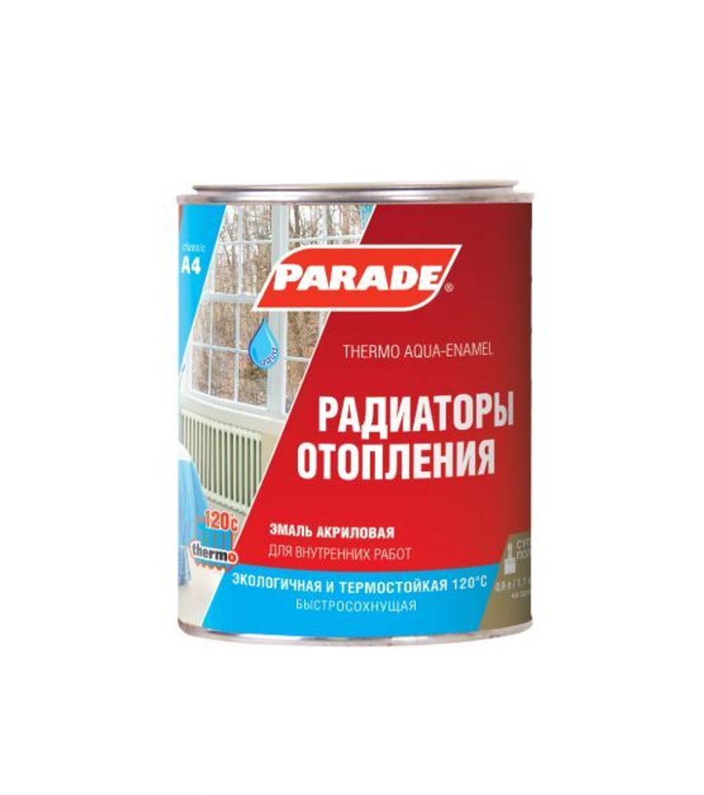 Эмаль PARADE A4 0,9л белая п/матовая, термо