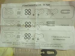 JT Dual Connecting Link- DL Type. 520 Chain. O-ring. ASMX.
